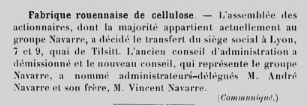 Communiqué Navarre Moniteur 1910